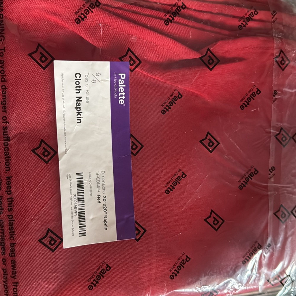 Palette Red Cloth Napkins